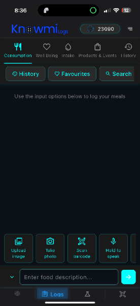 Food Logging Interface