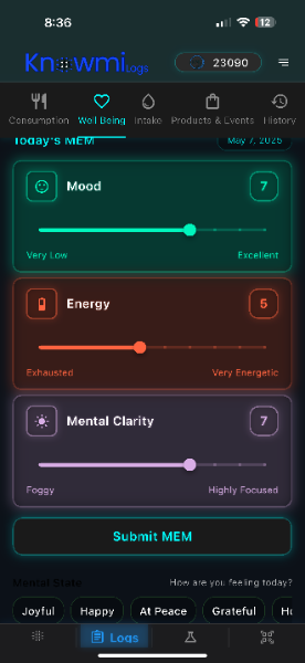 Vitals Tracking Interface